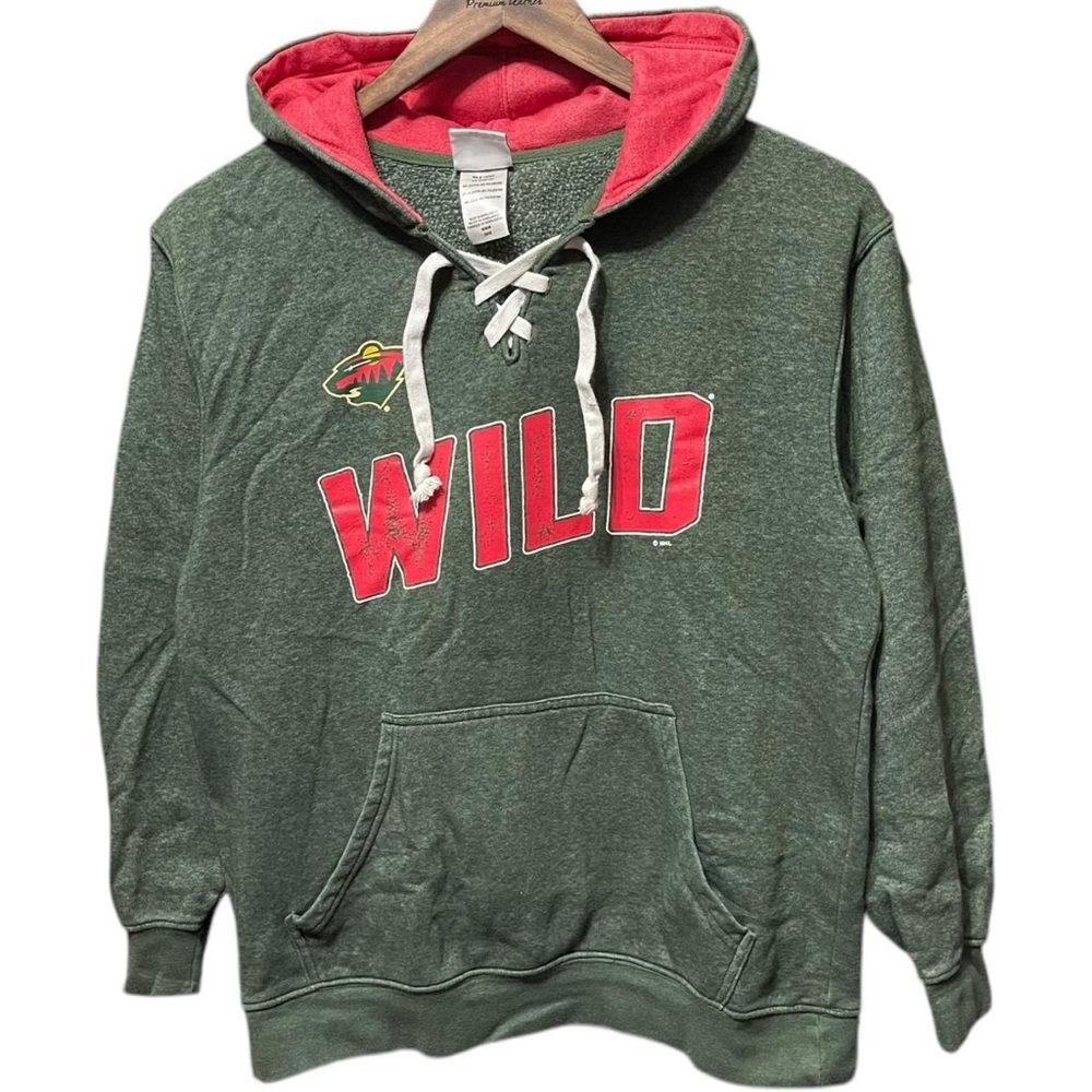 Minnesota wild NHL hockey team sports long sleeve jersey style sweatshirt hoodie - Picture 1 of 4
